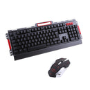 Ergonomic Wireless 2.4GHZ Gaming Keyboard and Mouse Set for PC Laptop Black