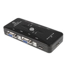 USB 2.0 KVM Switch Box Connects Printer Keyboard Mouse 4 Computers Use