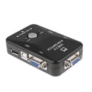 2-Port USB 2.0 KVM Switch Mouse/Keyboard/VGA Video Monitor 250MHz 1920x1440