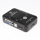 2-Port USB 2.0 KVM Switch Mouse/Keyboard/VGA Video Monitor 250MHz 1920x1440