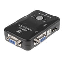 2-Port USB 2.0 KVM Switch Mouse/Keyboard/VGA Video Monitor 250MHz 1920x1440