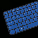 Anti Dust Washable Silicone Skin Keypad Protector Decal for Dell V5460 14inch Laptop Transparent blue
