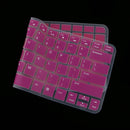 Anti Dust Washable Silicone Skin Keypad Protector Decal for Dell V5460 14inch Laptop Transparent purple