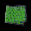 Keyboard Cover Gel Sillicone Skin Protector for Dell 14CR 14'' Laptop Desktop Green