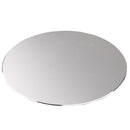 Round Durable Aluminum Alloy Surface Hard Mouse Mat Pad Non-slip Rubber Base Silver