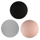Round Durable Aluminum Alloy Surface Hard Mouse Mat Pad Non-slip Rubber Base Silver