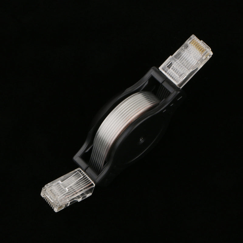 1.5m 5ft Retractable Cat 5 10 Gigabit RJ45 LAN Ethernet Network Cable Cord for Desktop