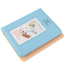 64 Pockets Picture Album Case Wedding Family Photo for Mini Fuji & Name Card Blue