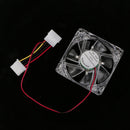4 Colors LED 8cm 4Pin Sleeve Bearing Computer Cooling Fan PC Case CPU Cooler