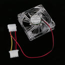 4 Colors LED 8cm 4Pin Sleeve Bearing Computer Cooling Fan PC Case CPU Cooler