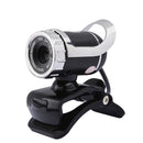 USB 12 Megapixel HD Camera Web Cam Clip-on with MIC for PC Laptop Silver