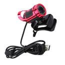 USB 12 Megapixel HD Camera Web Cam Clip-on with MIC for PC Laptop Red