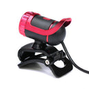 USB 12 Megapixel HD Camera Web Cam Clip-on with MIC for PC Laptop Red