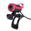 USB 12 Megapixel HD Camera Web Cam Clip-on with MIC for PC Laptop Red