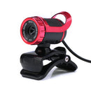 USB 12 Megapixel HD Camera Web Cam Clip-on with MIC for PC Laptop Red