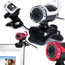 USB 12 Megapixel HD Camera Web Cam Clip-on with MIC for PC Laptop Red