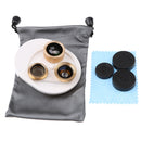 4 in 1 Macro+Wide Angle+Fisheye +CPL Lens Camera Photo lens for iPhone Sumsung Gold