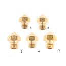 3D Printer Nozzle Copper Printhead Extruder Print Head For 1.75MM MK10 0.2mm