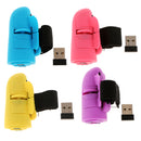 2.4GHz USB Wireless Finger Rings Optical Mouse 1200DPI for PC Laptop Desktop Yellow