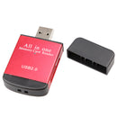 4in1 USB Card Reader Memory Disk SD/SDHC/DV/T-Flash/Micro SD for Computer Red