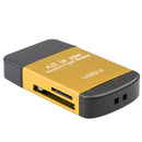 4in1 USB Card Reader Memory Disk SD/SDHC/DV/T-Flash/Micro SD for Computer Gold
