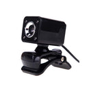 12MP USB Webcam Clip-on Web Chat Camera w/ Microphone for Computer Laptop PC Black
