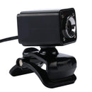 12MP USB Webcam Clip-on Web Chat Camera w/ Microphone for Computer Laptop PC Black