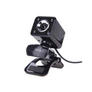 12MP USB Webcam Clip-on Web Chat Camera w/ Microphone for Computer Laptop PC Black