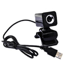 12MP USB Webcam Clip-on Web Chat Camera w/ Microphone for Computer Laptop PC Black