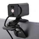 12MP USB Webcam Clip-on Web Chat Camera w/ Microphone for Computer Laptop PC Black