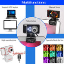Webcam Web Cam with Mic&Night Vision Clip-on 360 Degree for Skype Computer