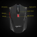 HXSJ X20 2400DPI Wireless 2.4G 6D Optical Gaming Mouse for Win XP/7/8/Vista Computer Black