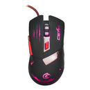 Wired Gaming Mouse 3200 DPI LED Optical USB Gamer Computer Mice Cable Light Black+Silver