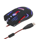 Wired Gaming Mouse 3200 DPI LED Optical USB Gamer Computer Mice Cable Light Black+Silver