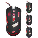 Wired Gaming Mouse 3200 DPI LED Optical USB Gamer Computer Mice Cable Light Black+Silver