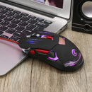 Wired Gaming Mouse 3200 DPI LED Optical USB Gamer Computer Mice Cable Light Black+Silver