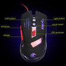Wired Gaming Mouse 3200 DPI LED Optical USB Gamer Computer Mice Cable Light Black+Silver