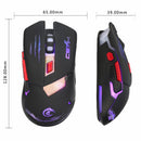 Wired Gaming Mouse 3200 DPI LED Optical USB Gamer Computer Mice Cable Light Black+Silver