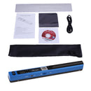 900DPI Handheld Portable JPG PDF Document Scanner with LCD Display Blue