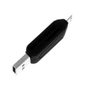 USB2.0 + Micro USB OTG Adapter TF Memory Card Reader for PC Smartphone Black