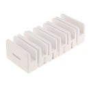 Multifunctional 6-Devices Organizer Stand Holder for Tablets Phone E-readers White