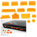 Universal 13pcs Silicone Anti Dust Plug Ports Cover Set For Laptop Notebook Orange