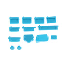 Durable 13 Pieces Silicone Anti Dust Plug Stopper Set For Laptop Notebook Blue