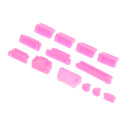 Durable 13 Pieces Silicone Anti Dust Plug Stopper Set For Laptop Notebook Pink
