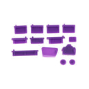 Universal 13pcs Silicone Anti Dust Plug Ports Cover Set For Laptop Notebook Purple
