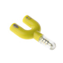 3.5mm Stereo Splitter Audio to Mic Headset Jack Plug Adapter for Smartphone Yellow