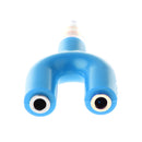 3.5mm Stereo Splitter Audio to Mic Headset Jack Plug Adapter for Smartphone Blue