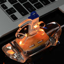 4-Port Powered Desktop USB Hub with LED Light Indicator for Laptop Computer