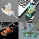 4-Port Powered Desktop USB Hub with LED Light Indicator for Laptop Computer