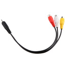 Male 3.5mm to Female 3RCA AV Video Converter Cable for HDTV Smart TV Adapter
